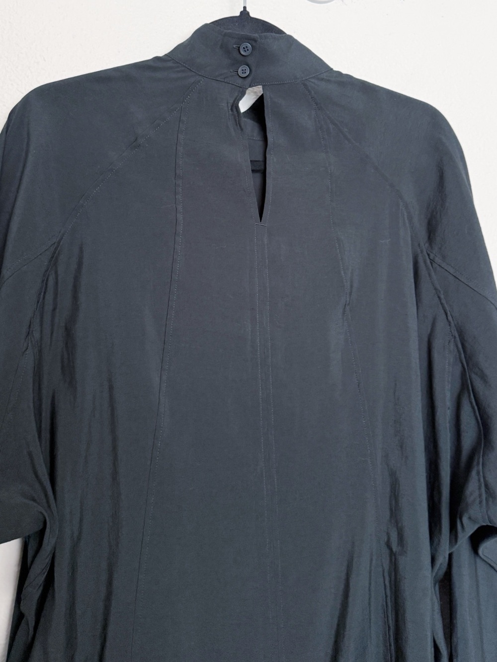 COS Batwing Sleeve Mini Dress High Neck Modal Oversized US 8 - Picture 5 of 12